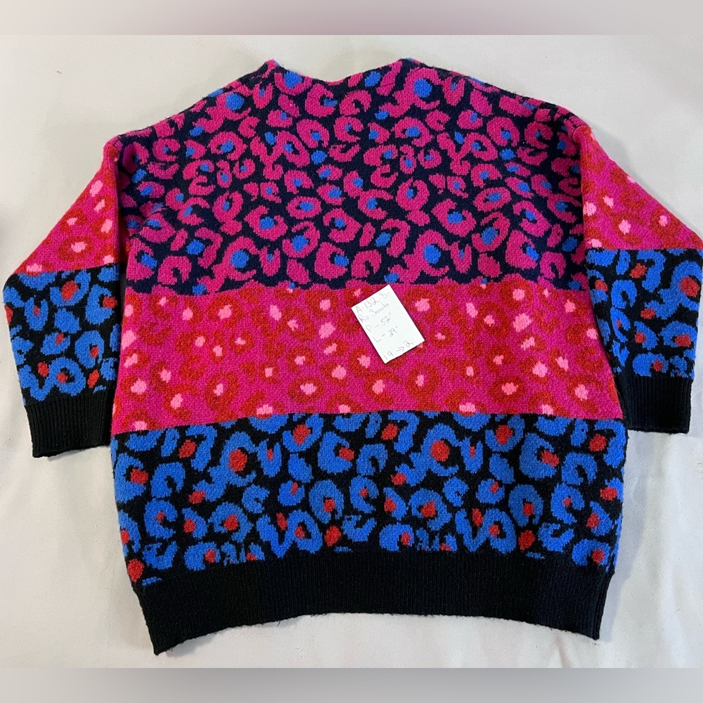 Farm Rio Women’s Mixed Leopard Cardigan Sweater Mixed Leopard Small Multicolor - Picture 15 of 15